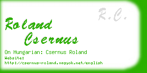 roland csernus business card